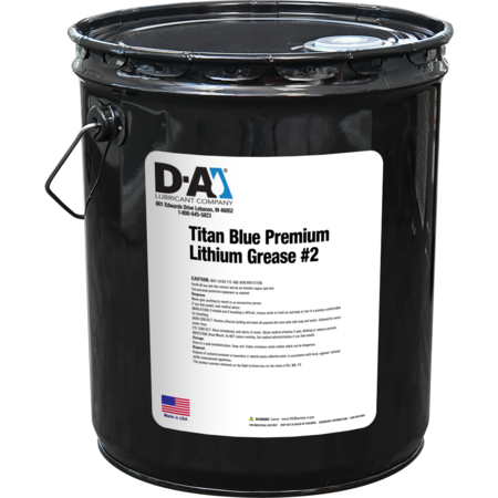 D-A LUBRICANT CO D-A Titan Blue Premium Lithium Grease #2 - 35 Lb Metal Pail 12269
